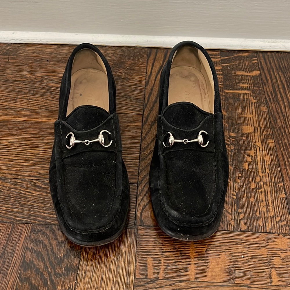 Black Suede Gucci Loafers